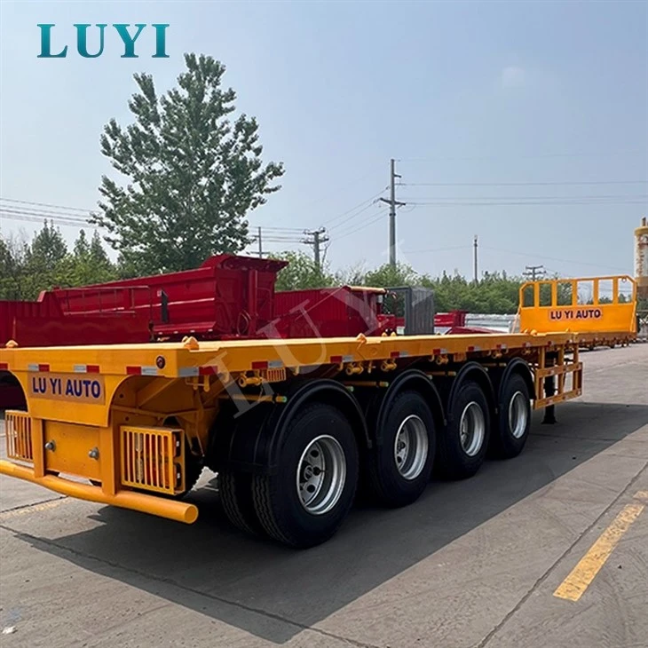 Heavy Duty 4 Axle 80T Flatbed Trailer suppliers Heavy Duty 4 Axle 80T Flatbed Trailer suppliers
