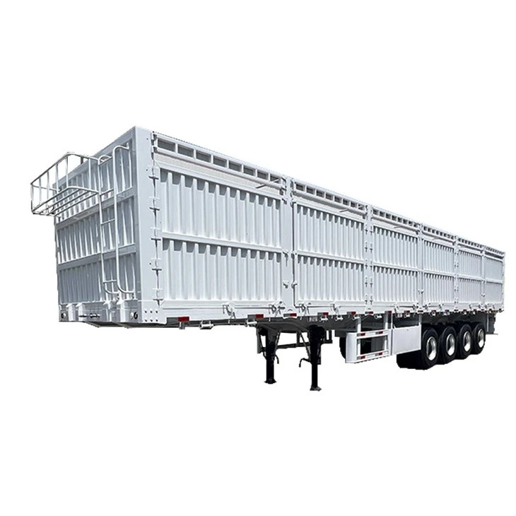Heavy Load 4 Axle 80 Ton High Side Semi Trailer factory